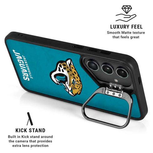 NFL Jacksonville Jaguars Distressed Galaxy S24 FE Kickstand Case